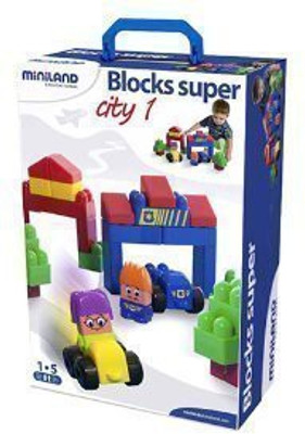 

Mamaboo Miniland City Set #1. Blocks Super.(Multicolor)