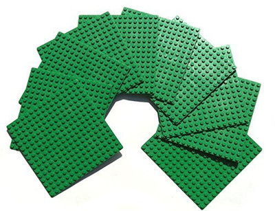 

MinifigFans 5Inch 5Inch Green Dots Baseplate Legocompatible 10 Piece(Green)