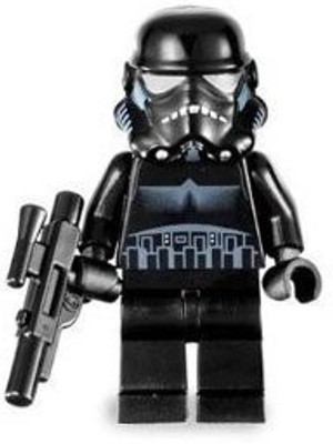 

Lego Star Wars Mini Black Shadow Trooper With Blaster Gun (2007)(Black)