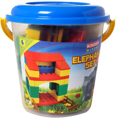 Peacock Kinder Blocks Elephant Set(Multicolor)