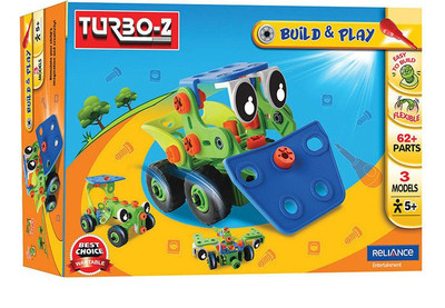

TurboZ Build N Play- Set (62 Parts)(Multicolor)