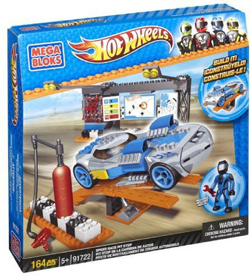 Mega Bloks Hot Wheels Speed Race Pit Stop(Multicolor)