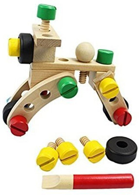 

MasterPro Wooden Construction Set Nut Buildingcar(Multicolor)