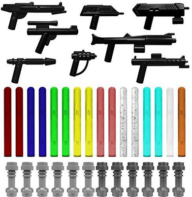 

Galaxyarms 36Piece Weapon Set 4 Blaster And Swords For Lego Minis(Multicolor)