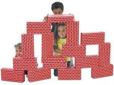 

ImagiBricks Smart Monkey Set of 36 Red Giant Image Briks Blocks(Multicolor)