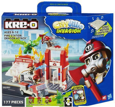 

Kreo Cityville Invasion Fire Station Dragon Attack Set (A3248)(Multicolor)