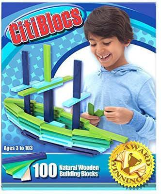 

Citi Blocs 100-Piece Cool-Colored Building Blocks(Multicolor)
