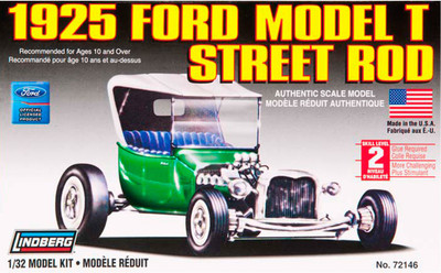 

Lindberg USA 1/32 Scale 1925 Ford Model T Street Rod Plastic Model Kit from Lindberg.(Multicolor)