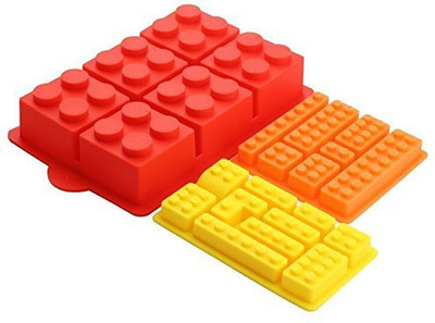 

Sago Brothers Building Bricks Silicone Mold In Three Different Sizes(Multicolor)