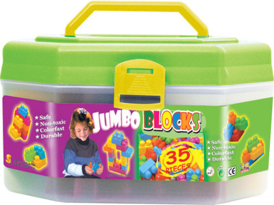 Sunta Sunta Jumbo Blocks 35pcs In Container Multicolor Sunta Blocks Building Sets