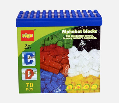 

Planet of Toys Alphabet Building Blocks (70pcs)(Multicolor)