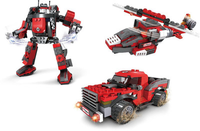 

Fun Blox FunBlox 3 in 1 Robot, Helicopter or Truck(Multicolor)