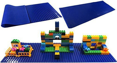 

Cornucopia Brands Lego And Lego Duplo Compatible Silicone Baseplate Matlarge(Blue)