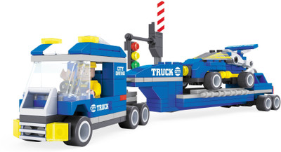 

Fun Blox 248pcs City Blocks-F1 Car With Trailer(Multicolor)