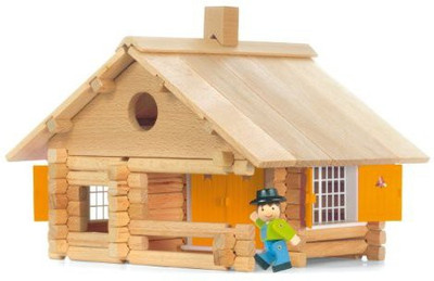 

Vilac Jeujura 135 Pieces Wooden Construction House In Suitcase(Multicolor)