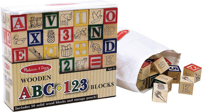 

Melissa & Doug Wooden ABC-123 Blocks