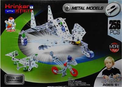 

Hrinkar Aolida Metal Models Jet Plane Construction Set 3D Stainless Steel Puzzle 256 Pcs(Multicolor)