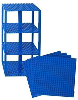 

Strictly Briks Premium Blue Stackable Base Plates 4 Pack 6" X 6"(Blue)