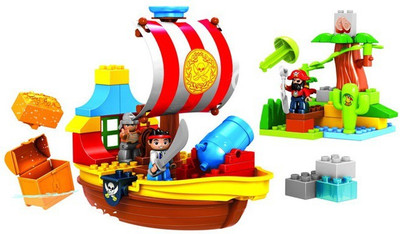 

Building Mart Pirate Treasure Hunt Ship Building Block Set - 60 pieces(Multicolor)
