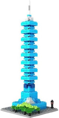

LOZ BLOCKS Loz Micro Staipei 101 Modelsmall Building Set(Blue)