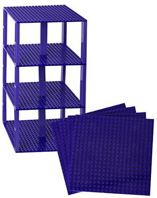 

Strictly Briks Premium Purple Stackable Base Plates 4 Pack 6" X 6"(Blue)
