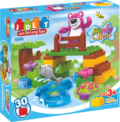 Toyhouse Happy Bear Blocks 30 pcs Set(Multicolor)