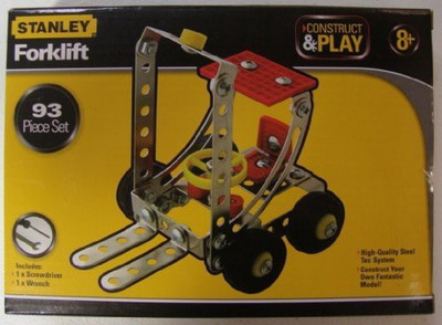 

New World Toys Stanley Construct And Play 93 Piece Set Forklift(Gold)