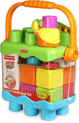 

Fisher-Price Stacking Surprise Count and Build Snail Pail(Multicolor)
