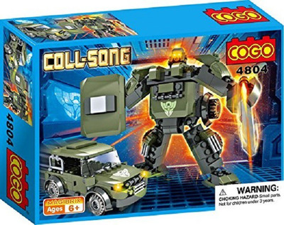 

Saffire Coll Song Transformer Blocks - Mech Warrior and Jeep(Multicolor)