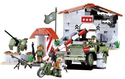 

COBI Small Army Willys Military B In Headquarters Construction(Multicolor)