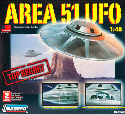 

Lindberg USA 1/48 Scale Area 51 UFOPlastic Model Kit(Multicolor)