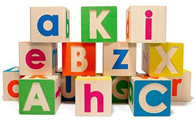 

Uncle Goose Upper and Lowercase ABC Blocks - Made in USA(Multicolor)