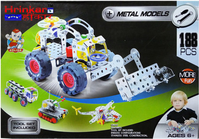 

Hrinkar Aolida Metal Models Bulldozer Construction Set 3D Stainless Steel Puzzle 188 Pcs(Multicolor)