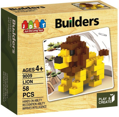 

Saffire Play and Create Animal Builders Block Set - 58 Pieces(Multicolor)