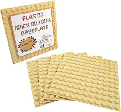

Cornucopia Brands Lego Duplo Compatible Tan Baseplate (4 Pack)75" X 75"(Beige)