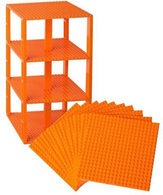 

Strictly Briks Premium Orange Stackable Base Plates 10 Pack 6" X 6"(Orange)