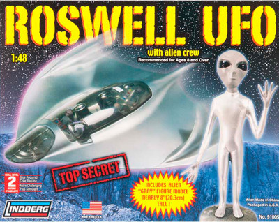 

Lindberg USA 1/48 Scale Roswell UFO with Alien Crew Plastic Model Kit(Multicolor)