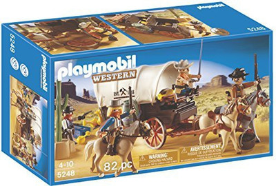 

Playmobil Covered Wagon With Raiders(Multicolor)