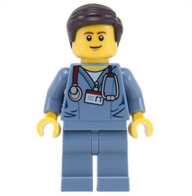 

Lego The Movie Mini Dr Mcscrubs Male Doctor Hospital Surgeon(Blue)