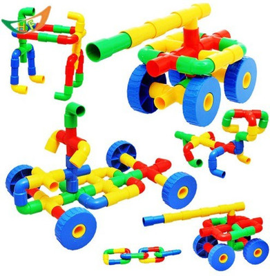 

GeekGoodies Wheel Pipe Design Assembly Construction Game Puzzle Toy Lego(Multicolor)