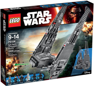 Lego Kylo Ren's Command Shuttle 75104 Building Kit(Multicolor) at flipkart