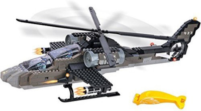 

BRICTEK Air Force Apache Helicpoter 5 In 1 Buildingset 387Pcs(Grey)