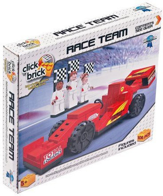 

Click Bricks Race Team Building Set(Red)
