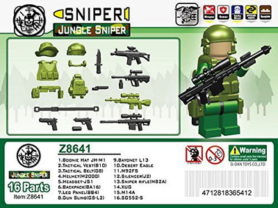 

Minifig.Cat Jungle Sniper Mini Gear Packdark Green(Green)