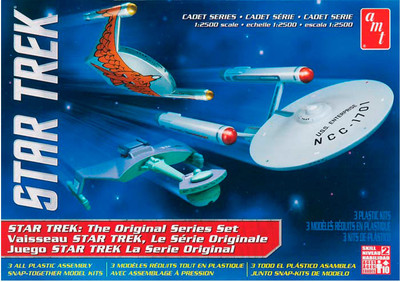 

AMT USA 1/2500 Star Trek Cadet Series TOS Era Ships Model Set(Multicolor)