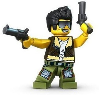

Lego Monster Fighters Mini Frank Rock With Dual Pistols(Multicolor)