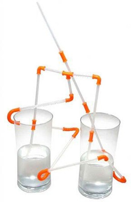 

NuOp Design Orange Strawz Connectable Build Your Own Straws(White)