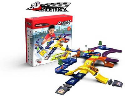 Modular 3D Construction Race Track Kit(Multicolor)