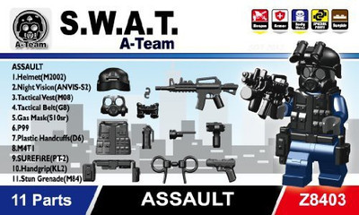 

Minifig.Cat Swat Team (Assault) Mini Gear Packblack(Black)