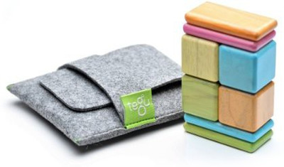 

Tegu 8 Piece Pocket Pouch Magnetic Wooden Block Set, Tints(Multicolor)